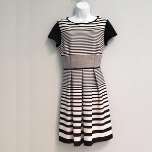 Studio One New York, Stripe Midi Dress, Size 8